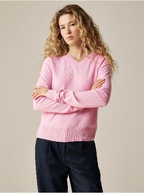 J.Crew Cashmere high V-neck sweater CP466